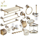GobekUsa Bathroom Accessories Set: Towel Rack, Bar, Holder, Hook - Antique Brass/Ceramic/Copper