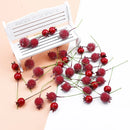GobekUsa Foam Cherry Artificial Fruits - Set of 10 Pieces for DIY, Decor, and Gifts
