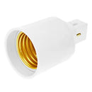 GobekUsa LED Bulb Holder Socket Converter G24 to E27 Adapter - White