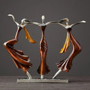 GobekUsa Dancing Couple Sculpture Statue Love Decoration Abstract Lovers Figurines Ornament