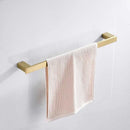 GobekUsa Brushed Gold Stainless Steel Bathroom Accessory Set: TP Holder, Towel Bar, Storage Shelf