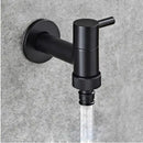 GobekUsa Copper Bathroom Corner Faucet Single Cold Outdoor Mixer Tap Black Oil