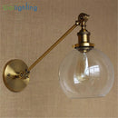 GobekUsa Brass Copper Wall Sconce Glass Wall Lamp