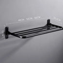GobekUsa Aluminum Towel Rack: Movable Bath Holder, Black/White, 40/50/60 CM