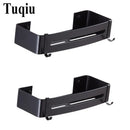 GobekUsa Black Aluminum Wall Mounted Bathroom Corner Shelf for Bath and Kitchen Storage