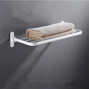 GobekUsa Aluminum Towel Rack: Movable Bath Holder, Black/White, 40/50/60 CM