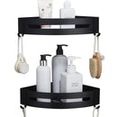 GobekUsa Aluminum Black Corner Basket Cosmetic Rack for Bathroom and Kitchen Storage
