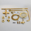 GobekUsa Gold Plated Brass Shower Faucet Set with Hand Spray