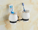GobekUsa Gold Black Bathroom Accessories Set, Towel Bar, Toilet Brush Holder, Paper Holder