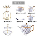GobekUsa Gold Porcelain Coffee & Tea Set, Elegant Bone China Luxury Ceramics
