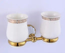 GobekUsa Bathroom Accessories Set: Gold Finish Paper Holder, Towel Bar, Soap Holder, Towel Rack & More