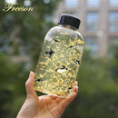 GobekUsa Animal Glass Water Bottle with Sleeve | Cute Kawaii Design for Outdoor Activities
