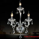 GobekUsa Clear Crystal Wall Lamp with LED Bulbs for Luxury Bedside Lighting