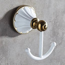 GobekUsa Bathroom Accessories Set: Gold Finish Paper Holder, Towel Bar, Soap Holder, Towel Rack & More
