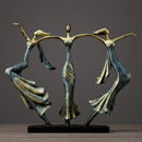 GobekUsa Dancing Couple Sculpture Statue Love Decoration Abstract Lovers Figurines Ornament