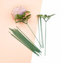 GobekUsa Iron Wire Roses Leaf Artificial Flower Pole Decoration for Wedding Home Craft