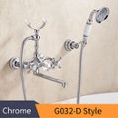 GobekUsa Gold Brass Wall Mounted Bathtub Faucet with Hand Held Shower Kit