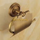 GobekUsa Brass Bathroom Accessories Set, Robe Hook, Paper Holder, Towel Bar, Antique Finish