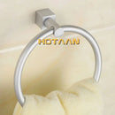 GobekUsa Aluminium Round Towel Holder Rings Wall Mounted Bathroom Accessories