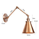 GobekUsa Iron Loft Retro Wall Lamp Sconce Indoor LED Industrial Black Brass