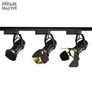 GobekUsa Industrial Spotlight Rail Light with Barndoor for Clothes Store Lighting