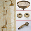 GobekUsa Brass Rainfall Shower Faucet Set with Handshower