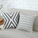 GobekUsa Grey Pink Geometric Embroidered Cushion Cover, 45x45cm