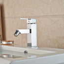 GobekUsa LED 3 Color Bidet Faucet, Single Handle Deck Mount Washbasin Mixer Tap, Chrome