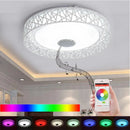 GobekUsa Bluetooth Speaker Ceiling Light 36W | Bedroom Music Party Lamp with Remote Control