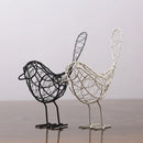 GobekUsa Iron Bird Figurines: Nordic Abstract Statue for Home Decor, Living Room, Desk