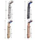 GobekUsa LED Rain Waterfall Shower Panel with Massage Jets and Bidet Sprayer