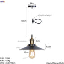 GobekUsa Gold Retro Edison LED Pendant Lights for Dinning Living Room Industrial Decor