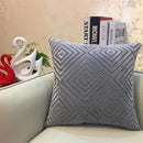GobekUsa Geometric Chenille Flocking Cushion Cover in Grey Yellow Purple Red, 45x45cm/30x50cm