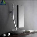 GobekUsa 70cm Wall Mounted Black Bronze Waterfall Basin Mixer Tap