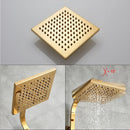 GobekUsa Golden Shower Faucet Set with 8" Rainfall Shower, Wall Mounted Hand Shower