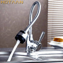 GobekUsa Brass Kitchen Mixer Faucet Single Hole Hot Cold Water Tap