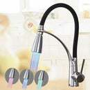 GobekUsa Black Hose Kitchen Faucet with Single Handle and Pull Down Sprayer