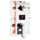 GobekUsa Digital Shower Mixer with Intelligent Display Control - Chrome Finish