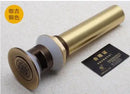 GobekUsa Brass Bathroom Sink Push-down Pop Up Drain - High Quality Lavatory Faucet Accessories