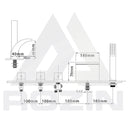 GobekUsa Black Waterfall LED Bathtub Faucet Set