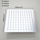 GobekUsa LED Shower Head Square with Temperature Control 3 Color Lights Ultra Thin