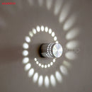 GobekUsa Aluminum Spiral LED Wall Lamp for Bedroom and Living Room