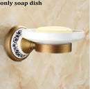 GobekUsa Bathroom Accessories Set: Towel Rack, Bar, Holder, Hook - Antique Brass/Ceramic/Copper