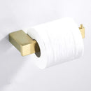 GobekUsa Bath Set: Towel Rack, Corner Shelf, Paper Holder, Mixer Faucet - Brushed Matt Gold