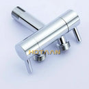 GobekUsa Brass Chrome Wall Mount Bibcock Faucet - Cold Water Tap for Washing Machine, Toilet, Garden