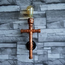 GobekUsa Industrial Iron Pipe Wall Sconce: Loft Decor, Steampunk Lamp for Living Room
