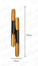 GobekUsa Black Gold Aluminum Tube Wall Sconce for Bedroom Living Room Decor