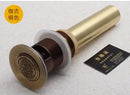 GobekUsa Brass Bathroom Sink Push-down Pop Up Drain - High Quality Lavatory Faucet Accessories