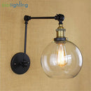 GobekUsa Globe Glass Swing Arm Wall Lights - Elegant Home Lighting Sconce Fixture