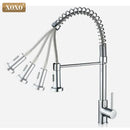 GobekUsa Brushed Nickel Kitchen Faucet Pull Out Swivel Mixer Tap 1343A-S